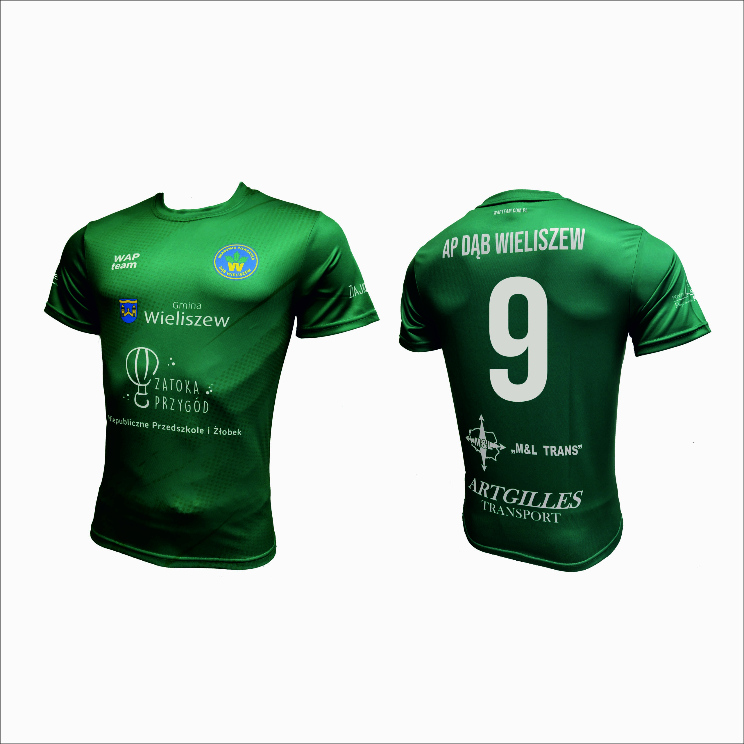 PROMOCJA!!! Koszulka meczowa zielona AP Dąb Wieliszew Model 2024